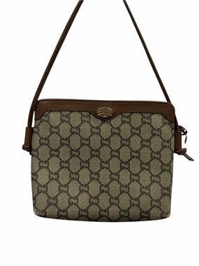Vintage Gucci Plus GG Monogram Shoulder Bag Rare Paolo Gucci